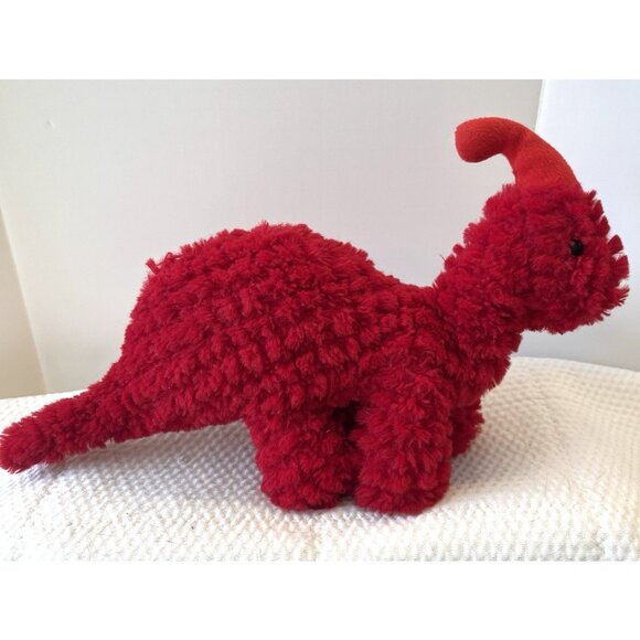 Manhattan Toy Company Dinosaur Lot Plush Stuffed Animal Brontosaurus Green Red - Picture 12 of 16